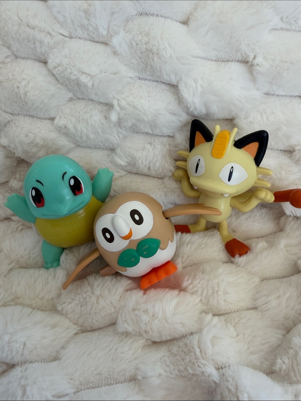 McDonalds Pokemon Squirtle, Rowlet & Meowth Figure Set